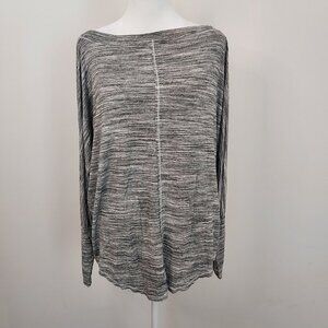 Mododoc Los Angeles Long Dolman Sleeve Charcoal Heather Gray Tee NWT